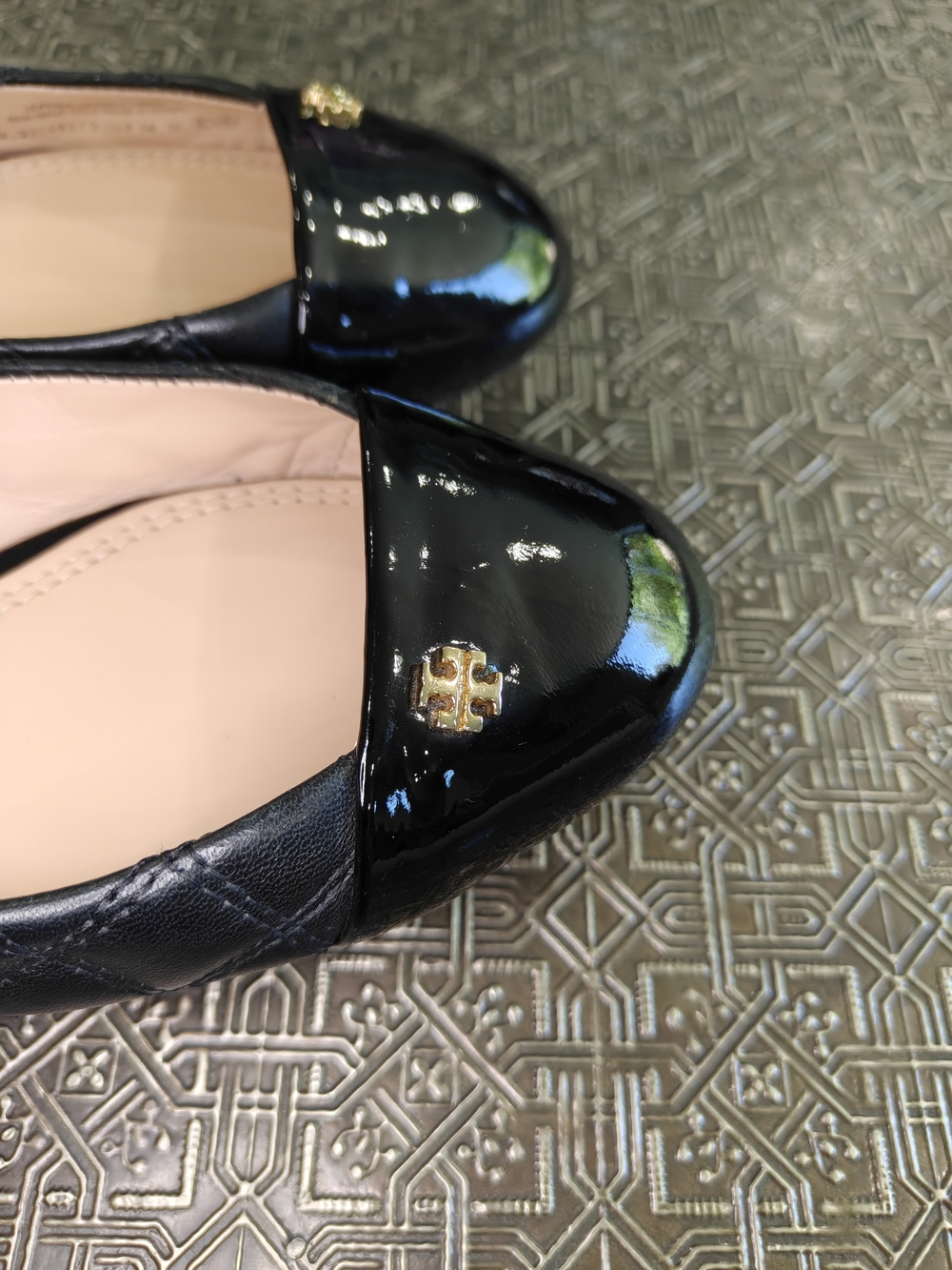 Tory Burch Leila Quilted Leather Loafer Flats Black  Size 8.5 Excellent Condi - Picture 6 of 12